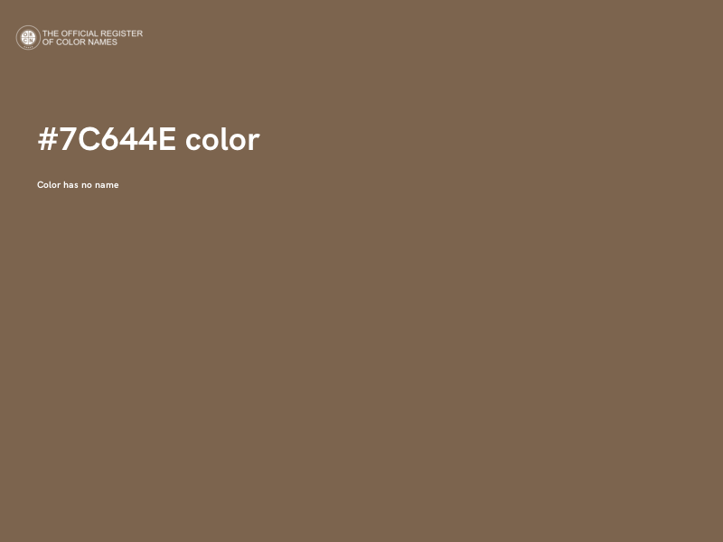 #7C644E color image