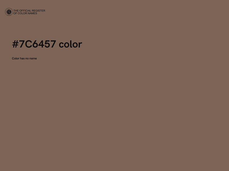 #7C6457 color image