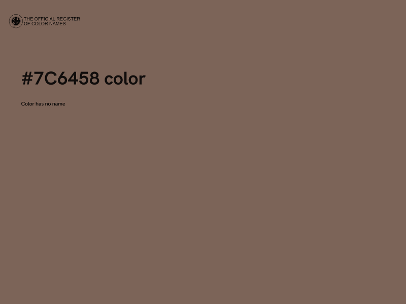 #7C6458 color image