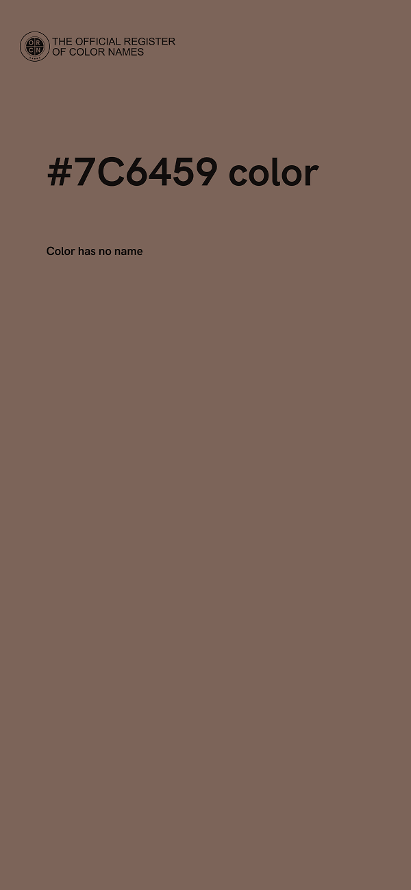 #7C6459 color image