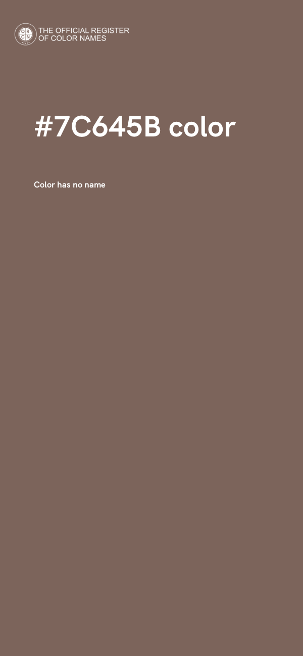 #7C645B color image