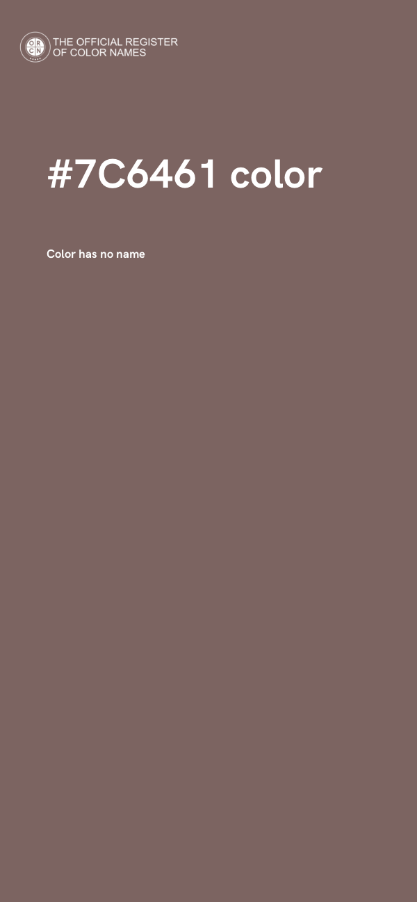 #7C6461 color image