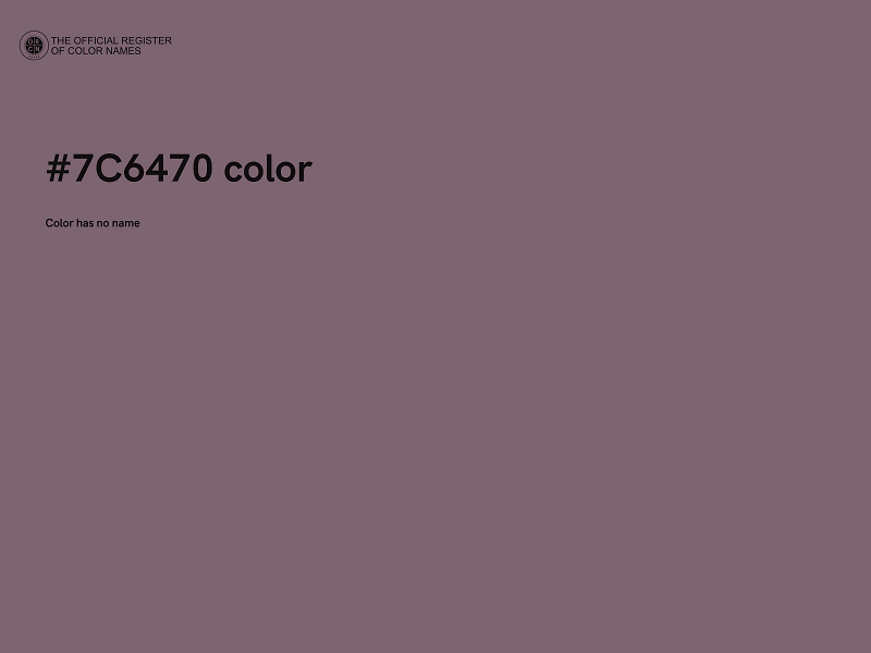 #7C6470 color image