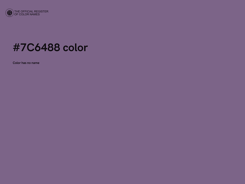 #7C6488 color image