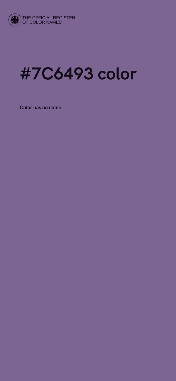 #7C6493 color image