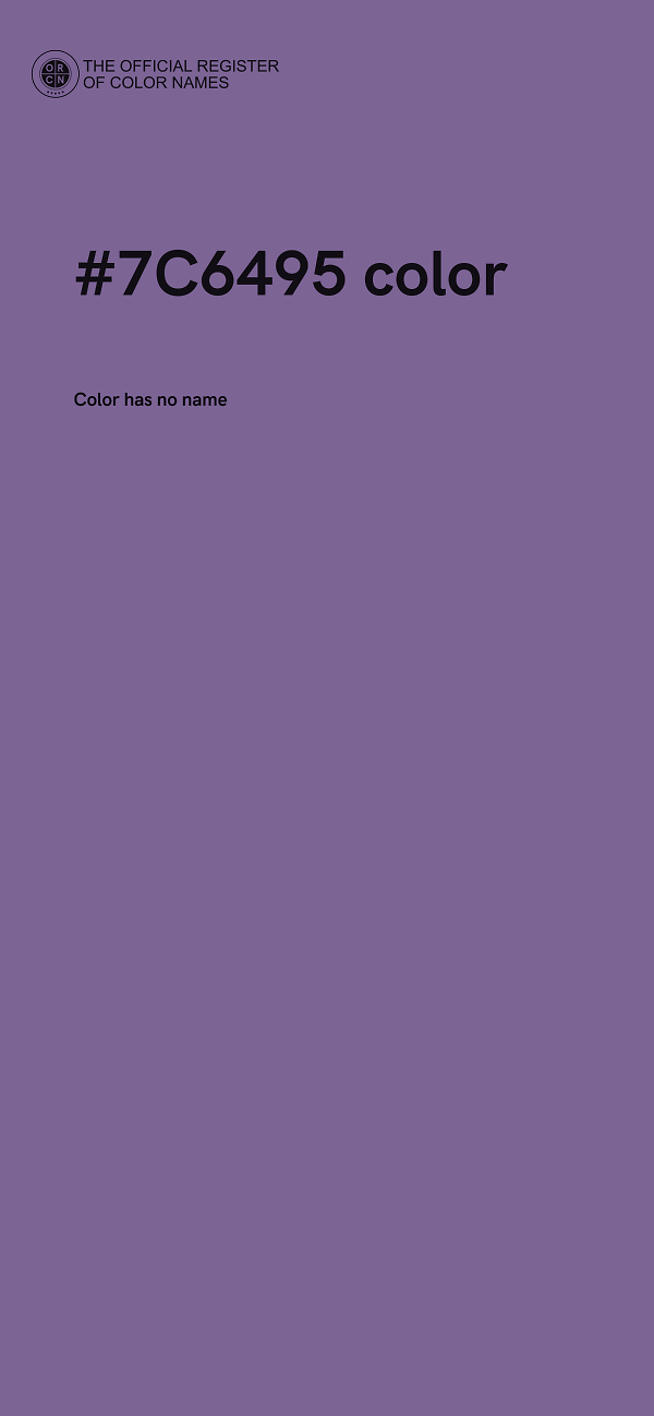 #7C6495 color image