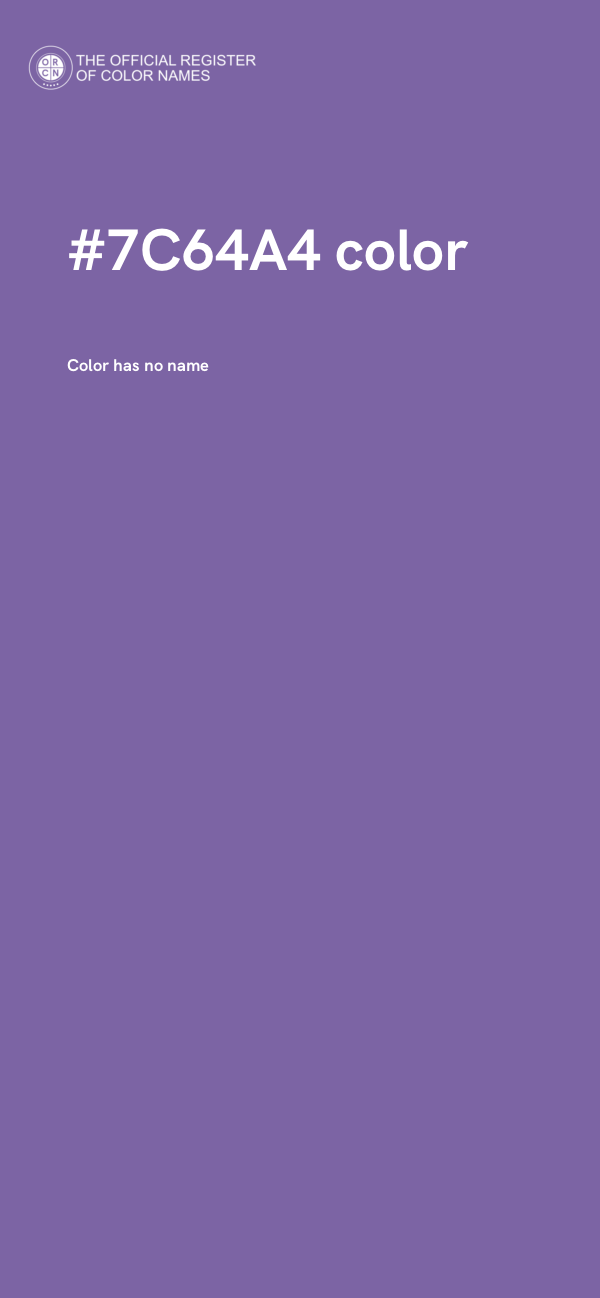 #7C64A4 color image