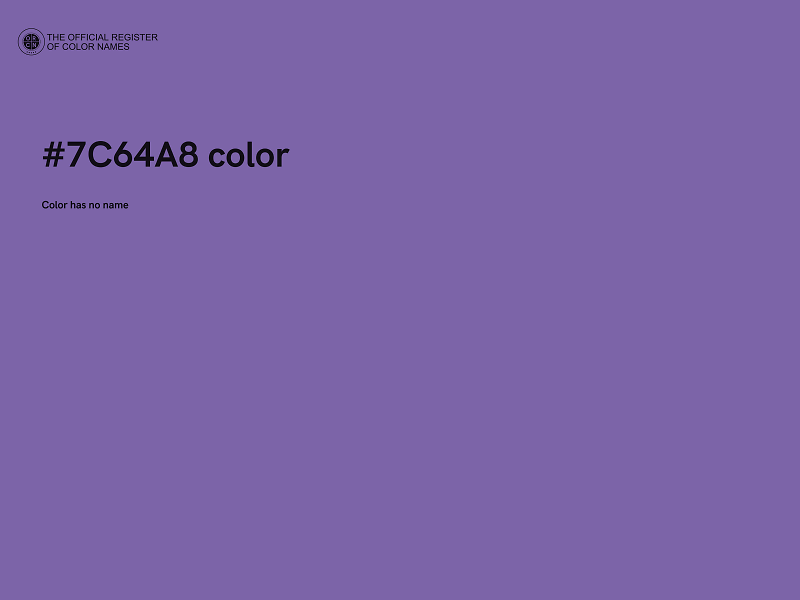 #7C64A8 color image