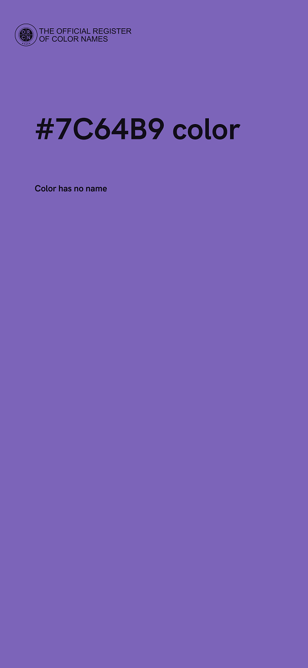 #7C64B9 color image