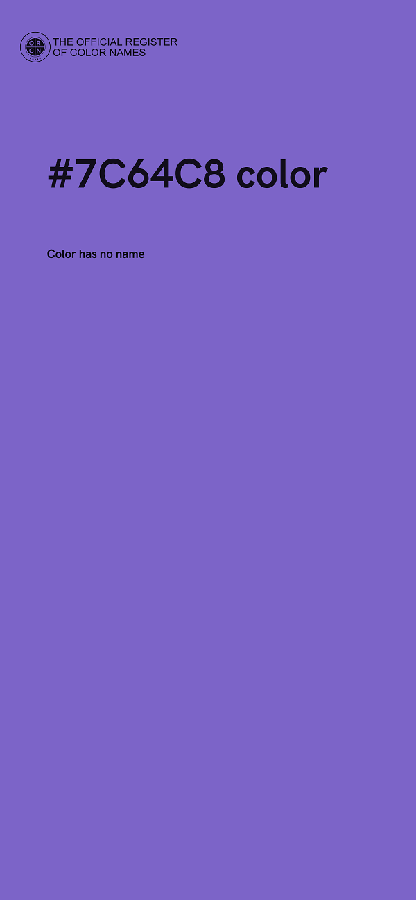 #7C64C8 color image