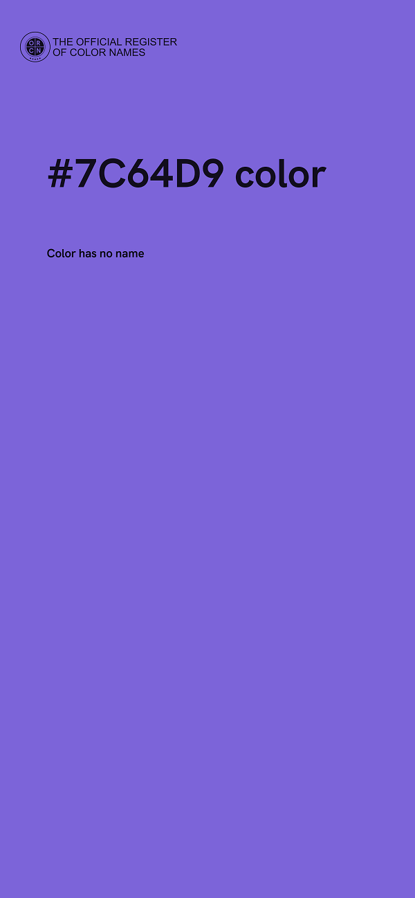 #7C64D9 color image