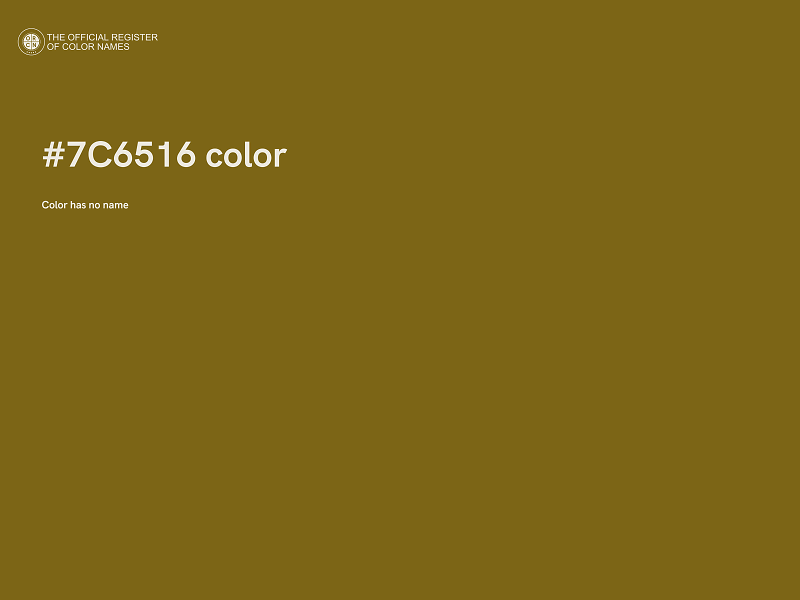 #7C6516 color image