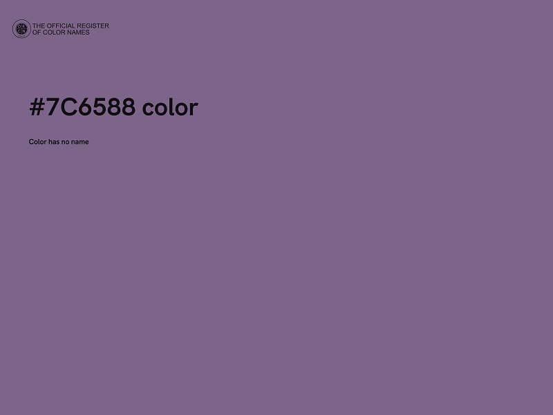 #7C6588 color image