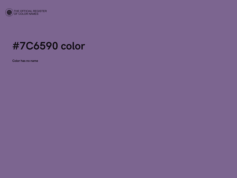 #7C6590 color image