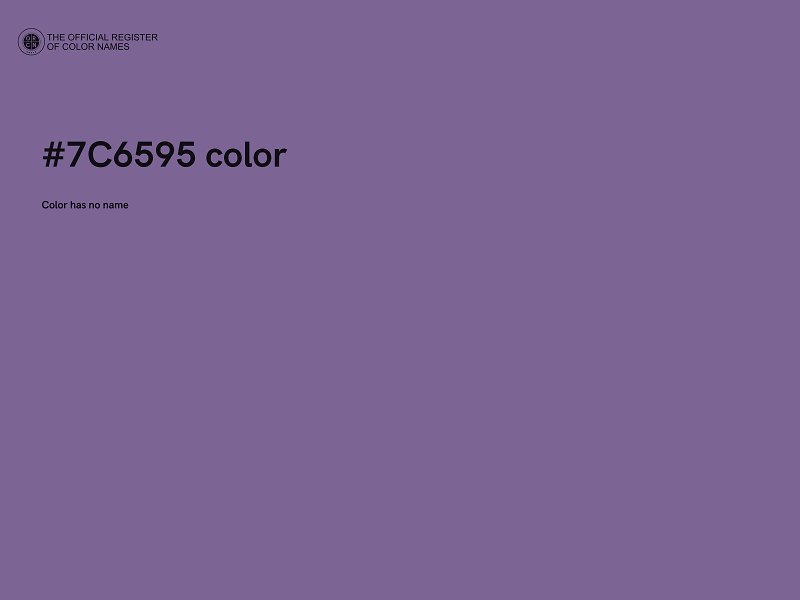 #7C6595 color image