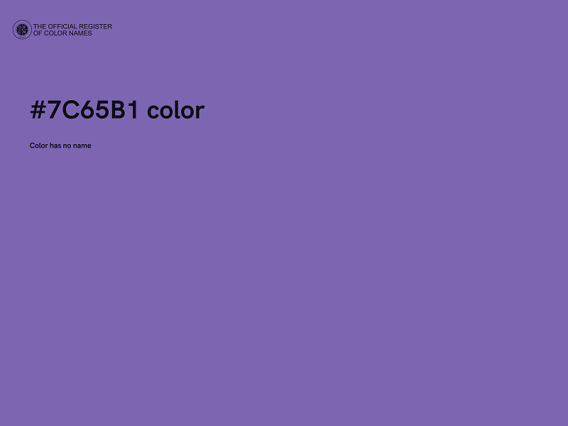 #7C65B1 color image