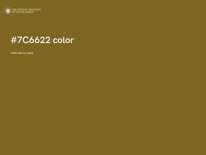 #7C6622 color image