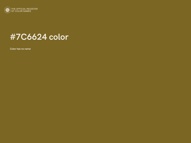 #7C6624 color image