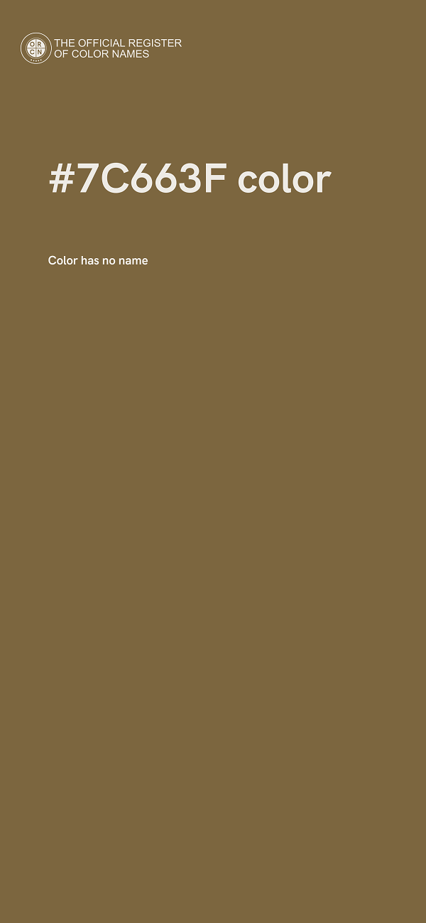 #7C663F color image