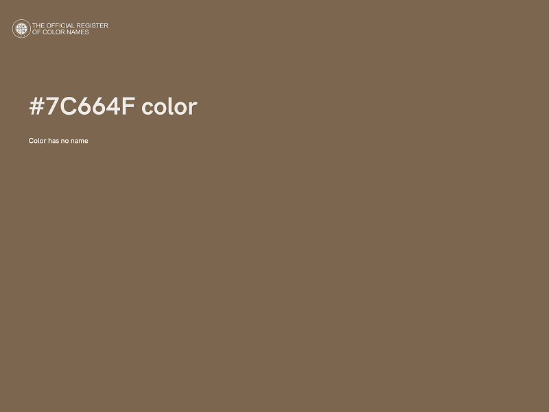 #7C664F color image