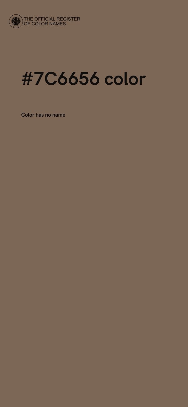 #7C6656 color image