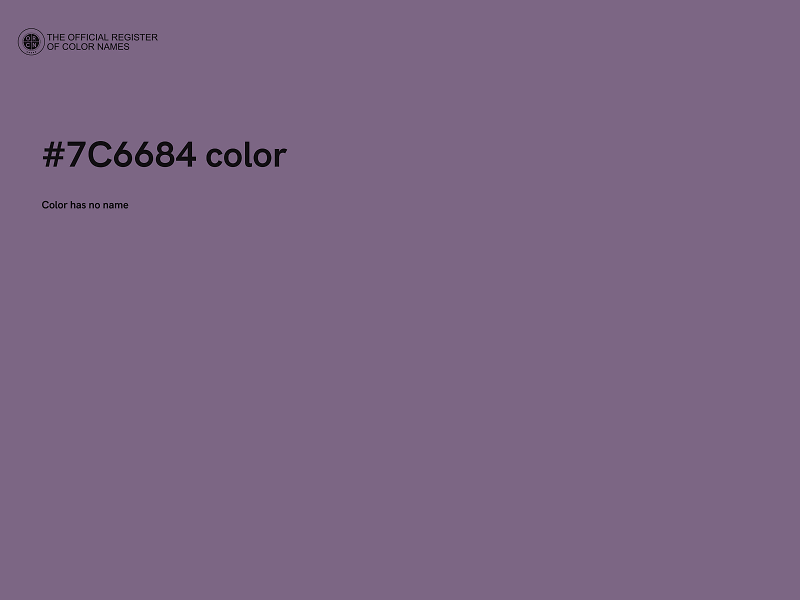 #7C6684 color image