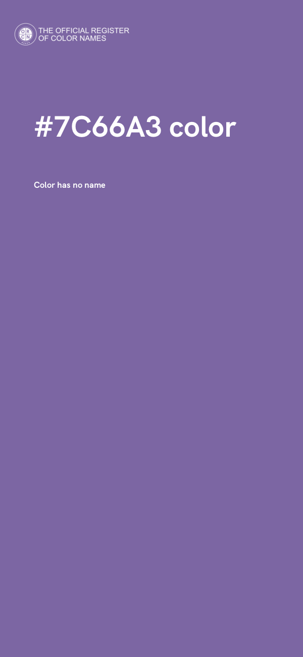 #7C66A3 color image