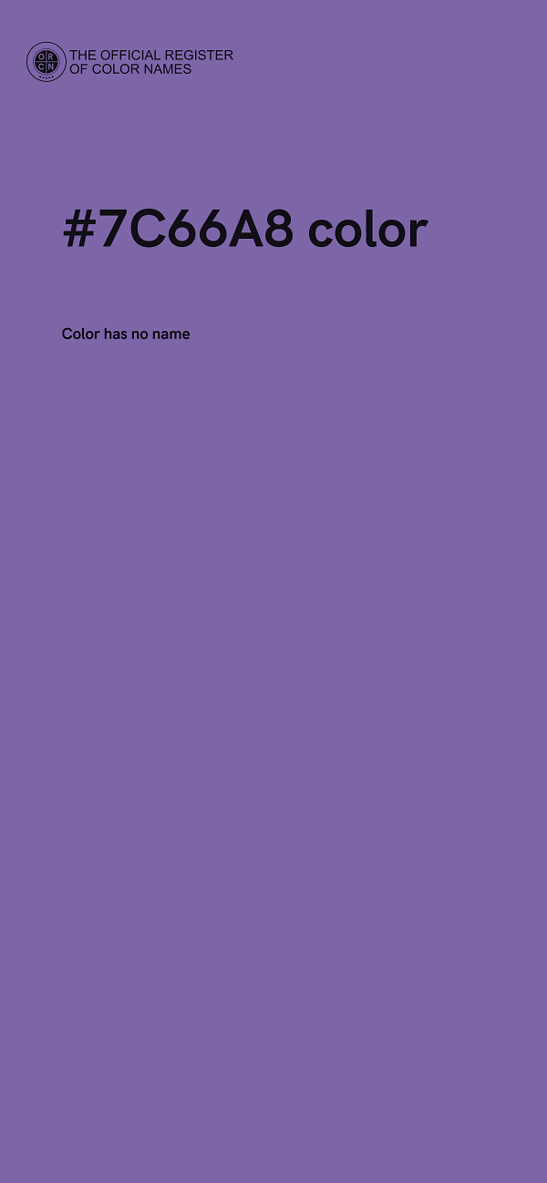 #7C66A8 color image