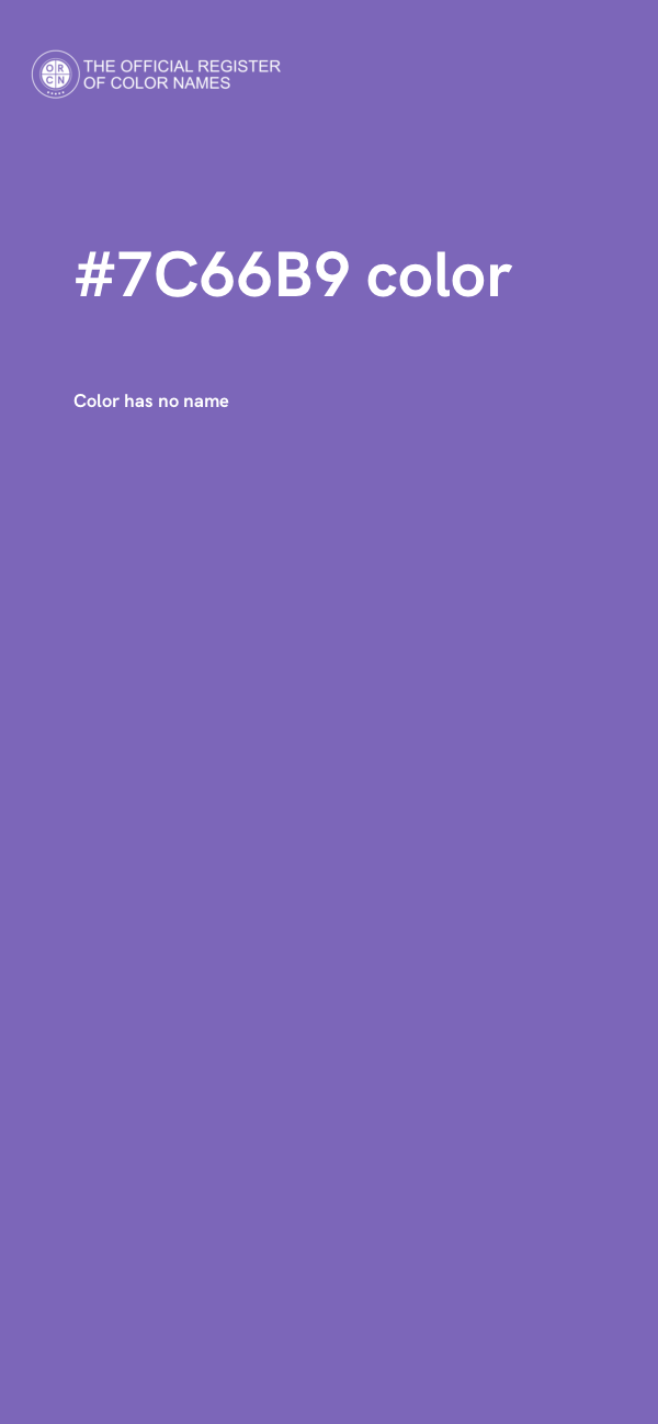 #7C66B9 color image
