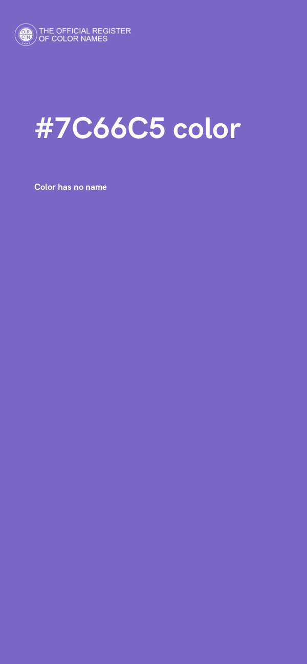 #7C66C5 color image