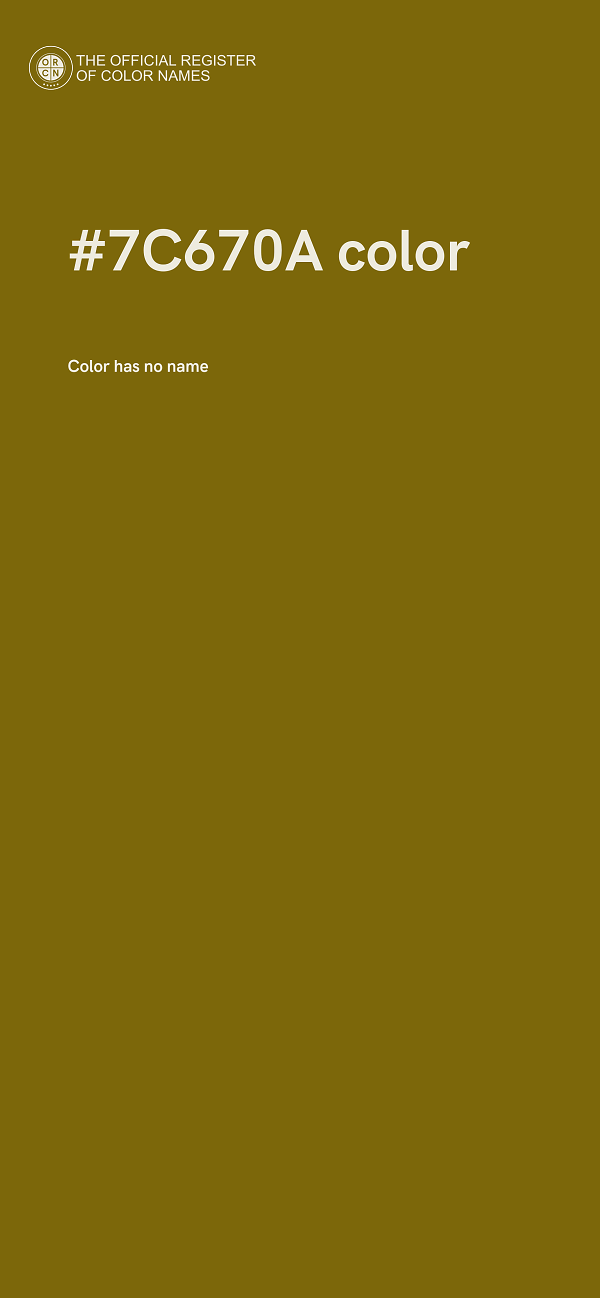 #7C670A color image