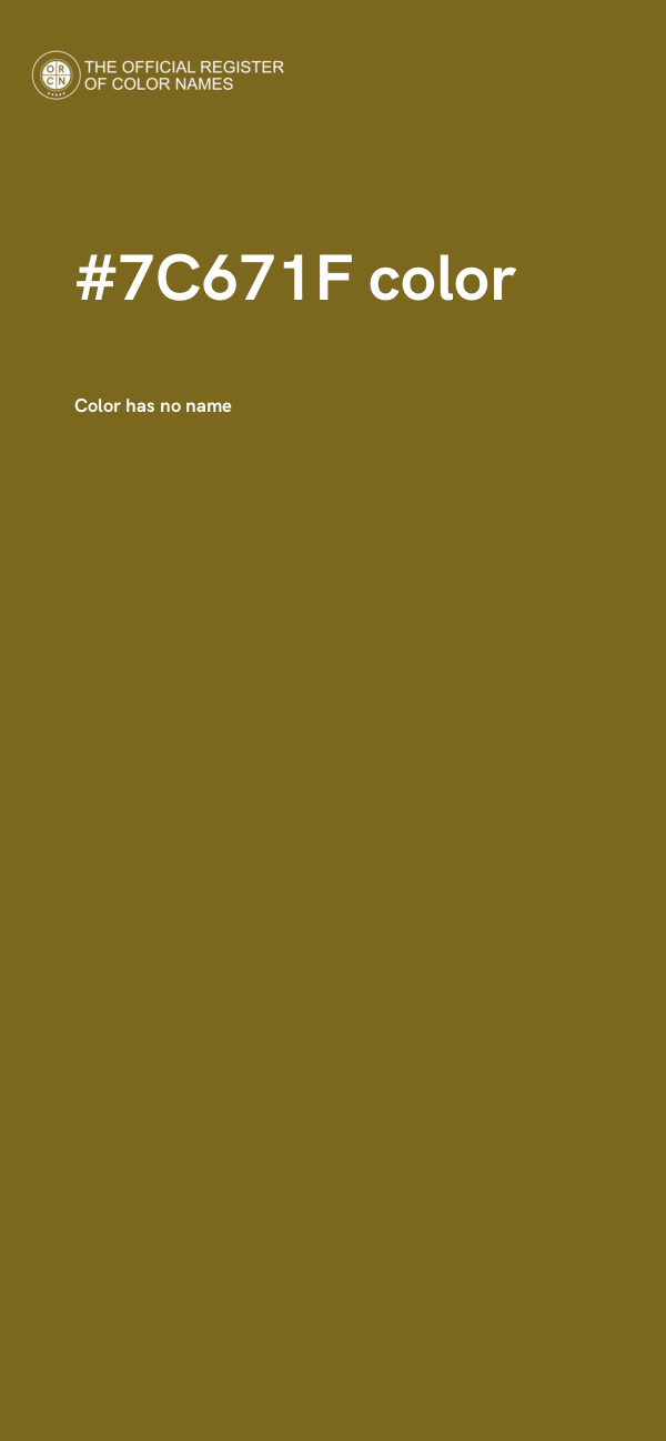 #7C671F color image