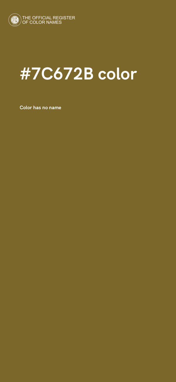 #7C672B color image
