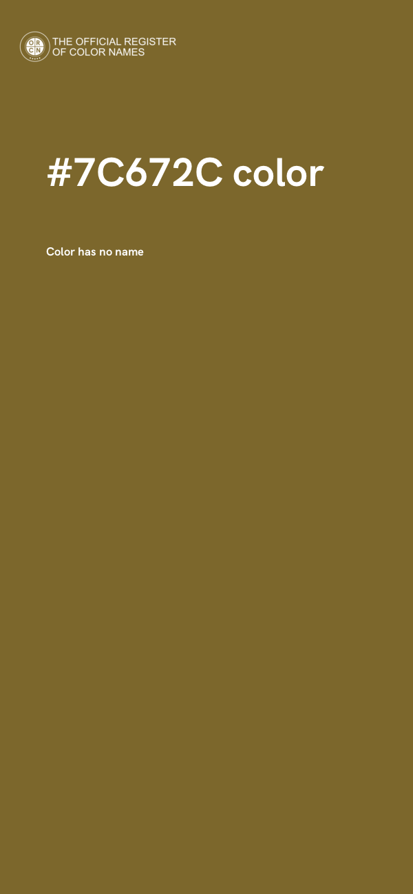 #7C672C color image