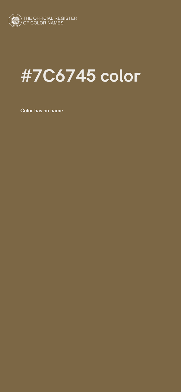 #7C6745 color image