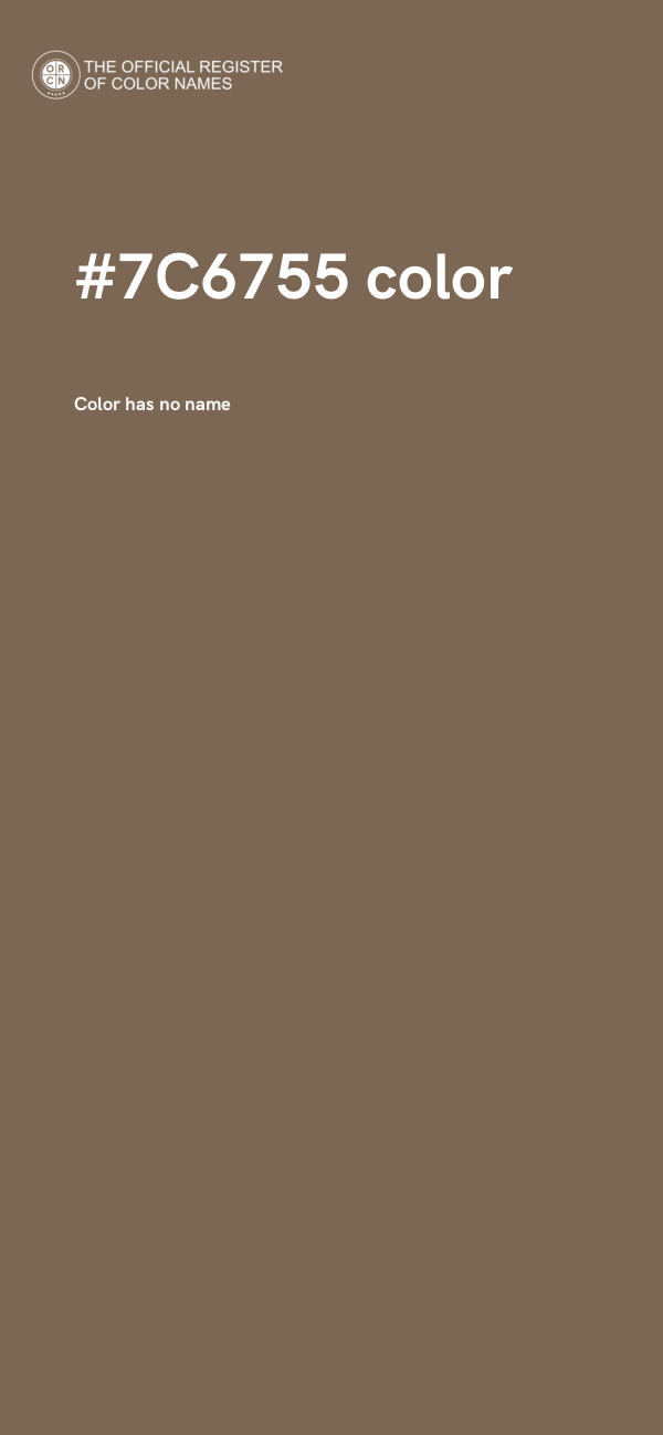 #7C6755 color image