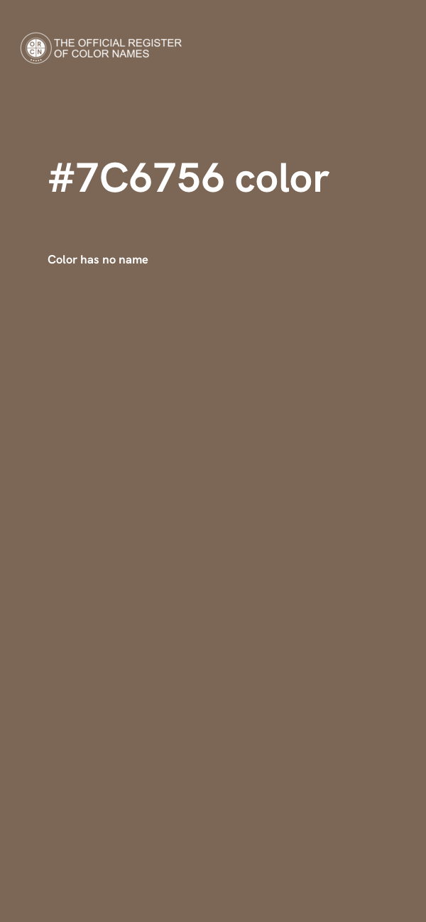 #7C6756 color image