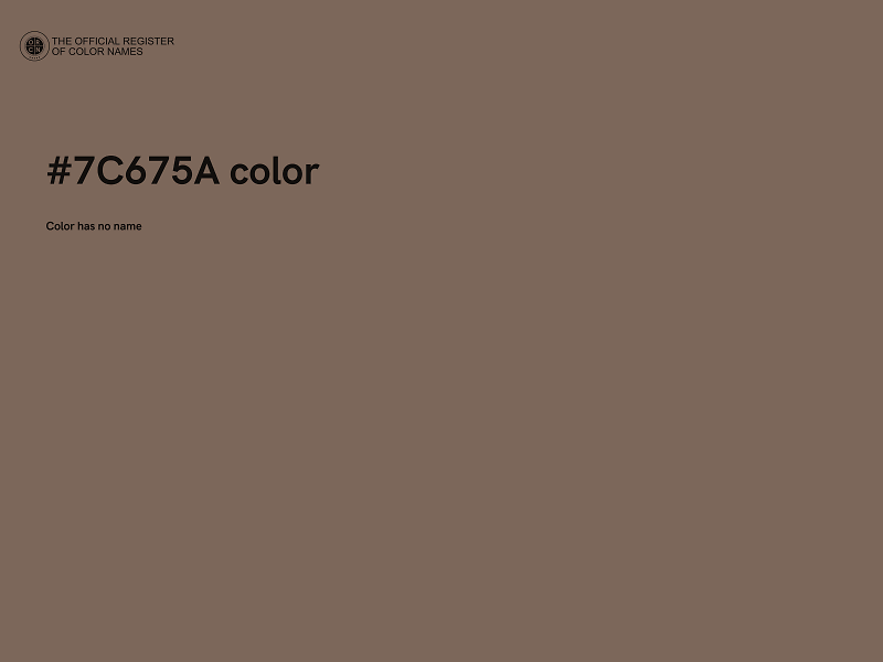 #7C675A color image