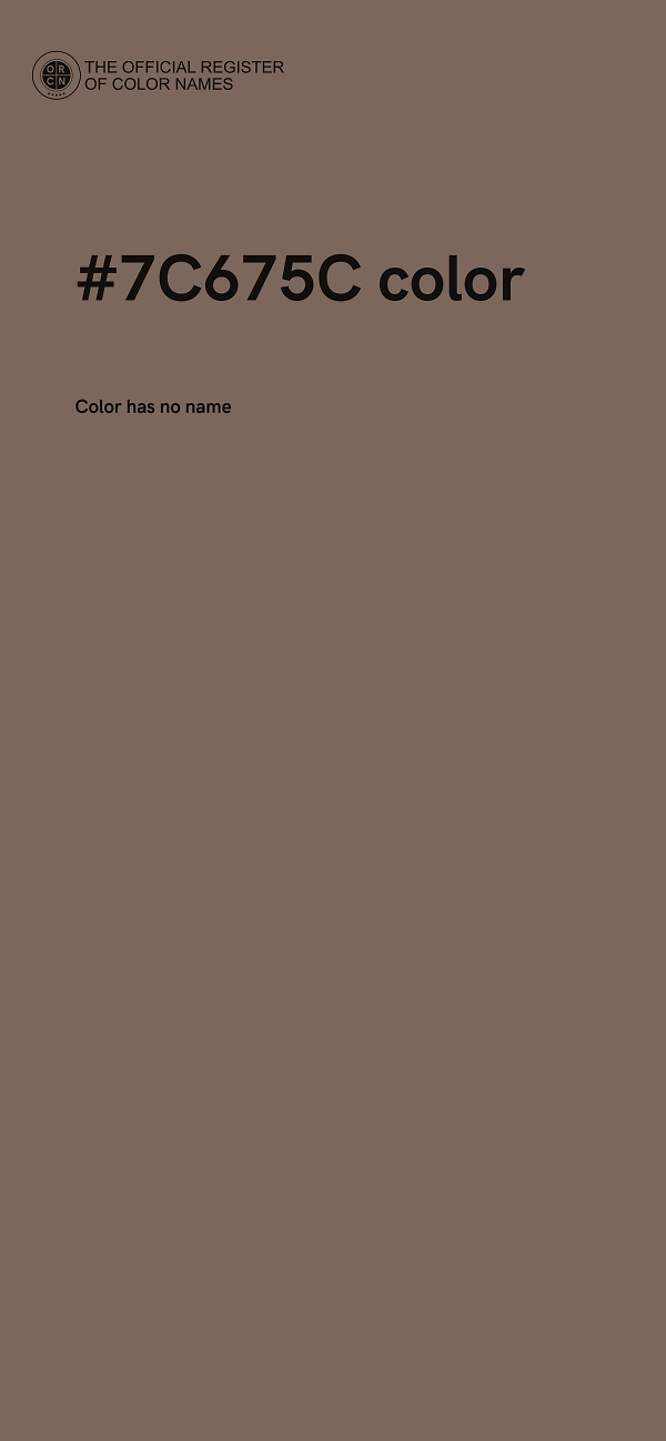 #7C675C color image
