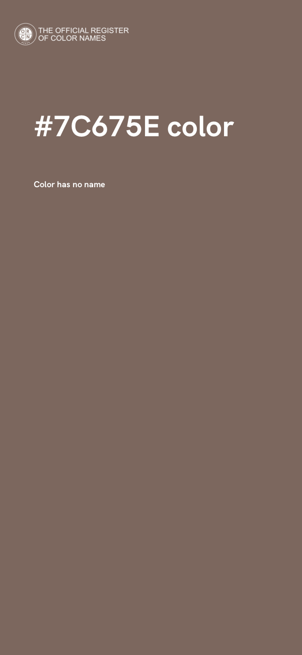 #7C675E color image