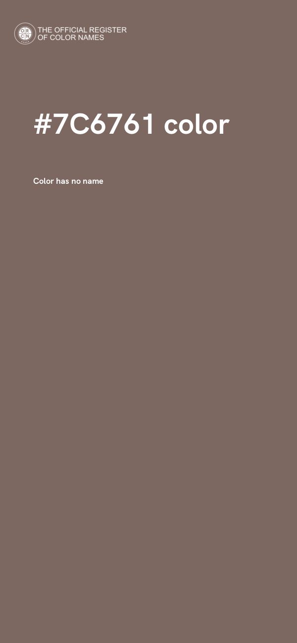 #7C6761 color image
