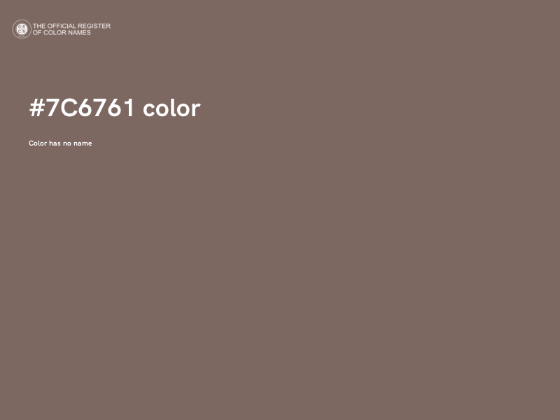 #7C6761 color image
