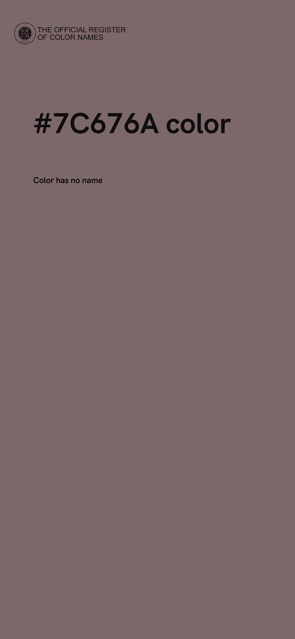 #7C676A color image