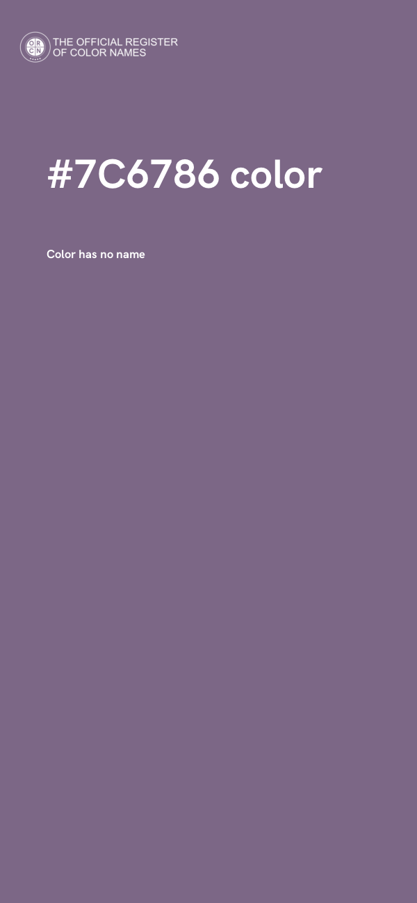 #7C6786 color image