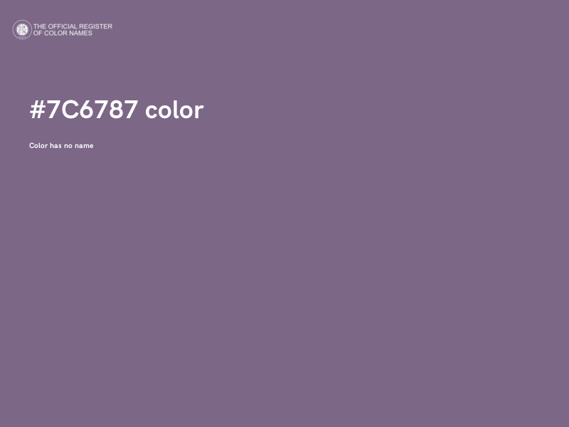 #7C6787 color image