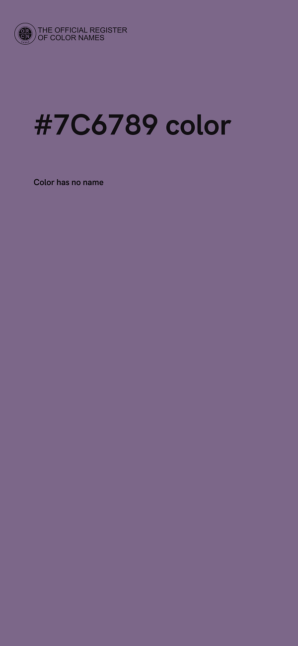 #7C6789 color image