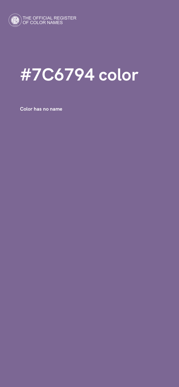 #7C6794 color image