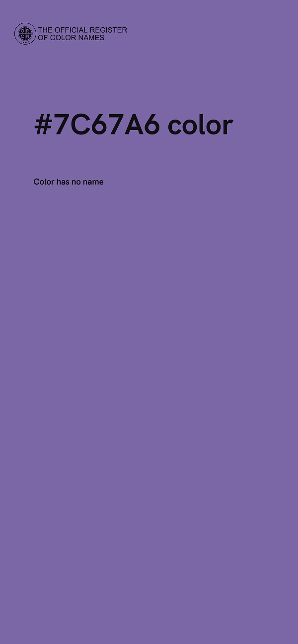 #7C67A6 color image