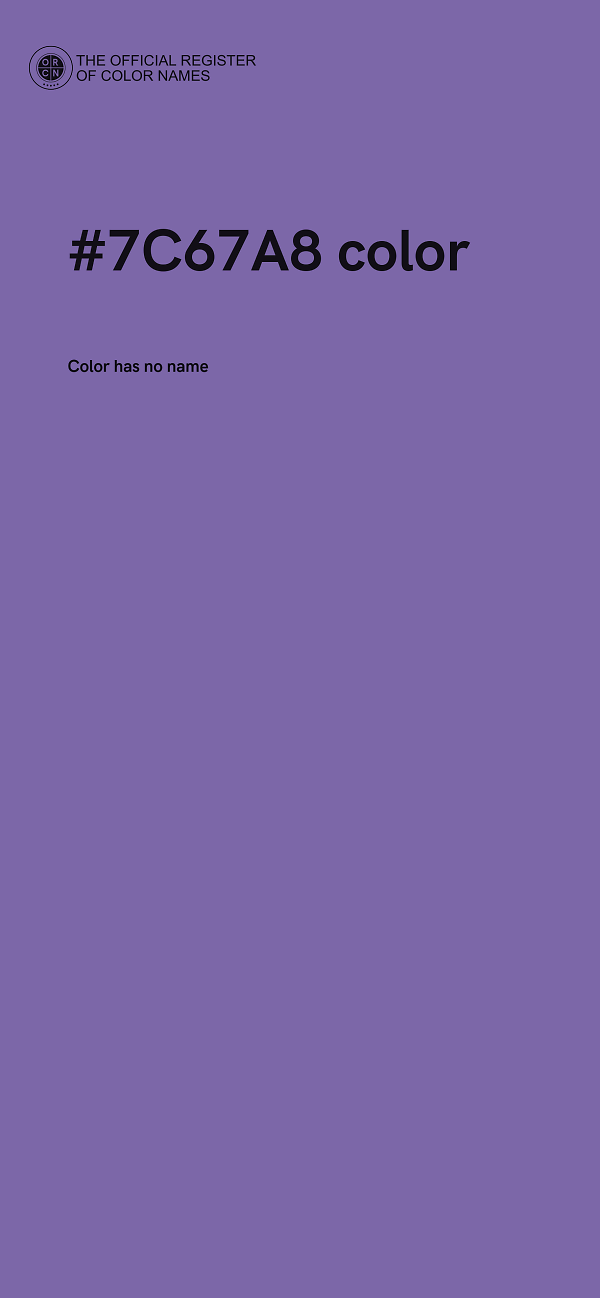 #7C67A8 color image