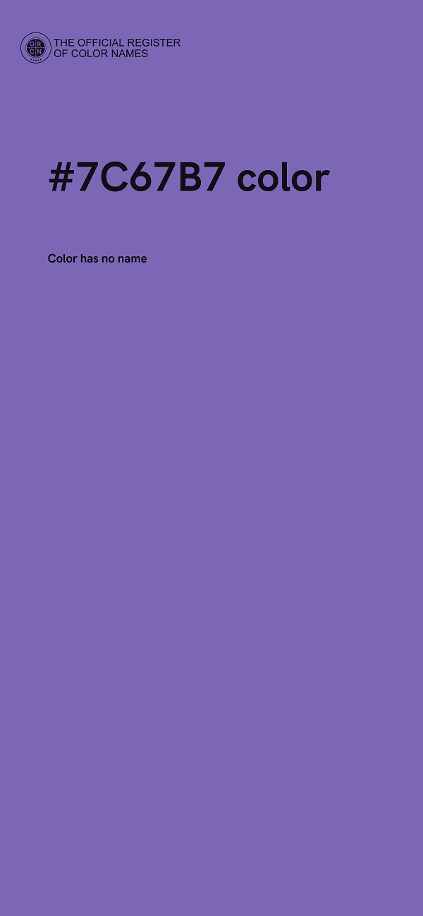 #7C67B7 color image